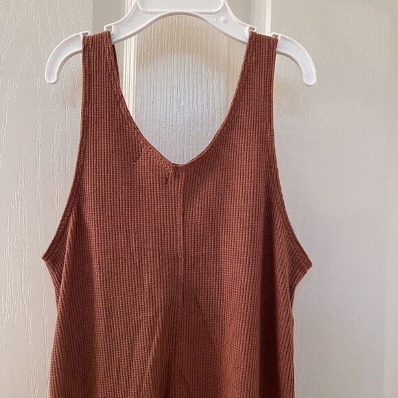 Angel Dear Pecan Brown Waffle Knit Thermal Overalls Boys Size 18-24 Months NWT - Picture 11 of 13